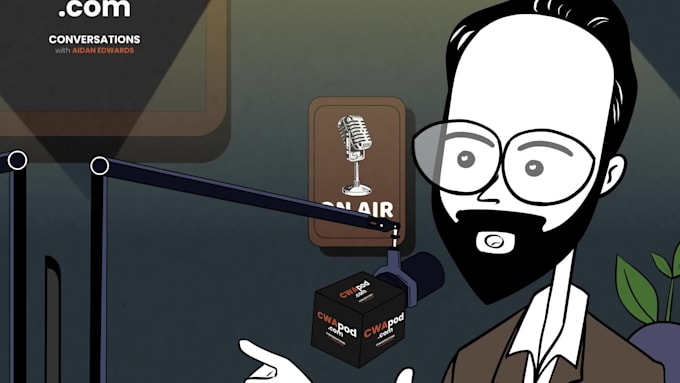 make podcast 2d animation for youtube