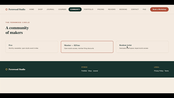 design a modern wix studio website