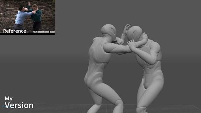 create realistic 3d action and combat character animation