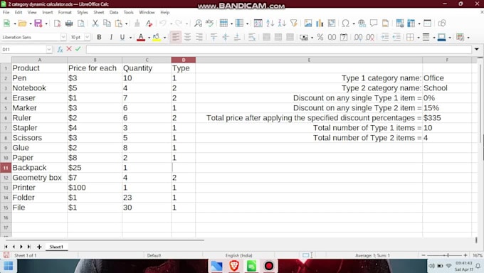 make an automatic calculator for your excel spreadsheet