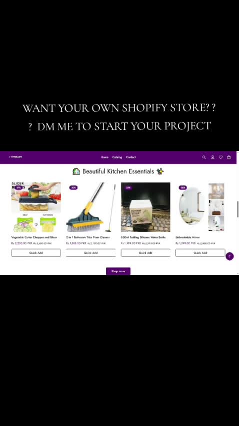 design a modern shopify store that sells