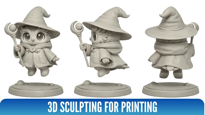 sculpt 3d models, characters, and statues for 3d printing