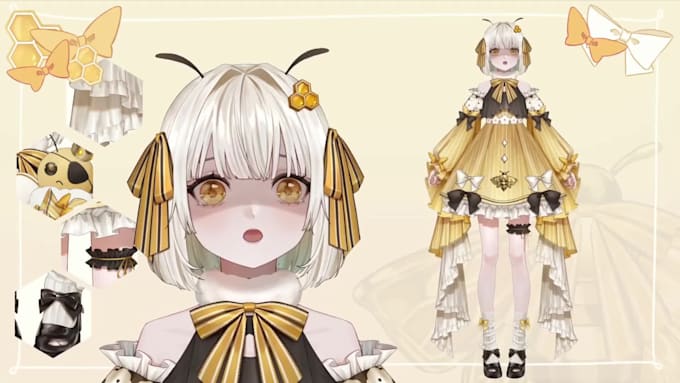 draw male or female 2d vtuber model, live2d vtuber rigging, vtuber commission