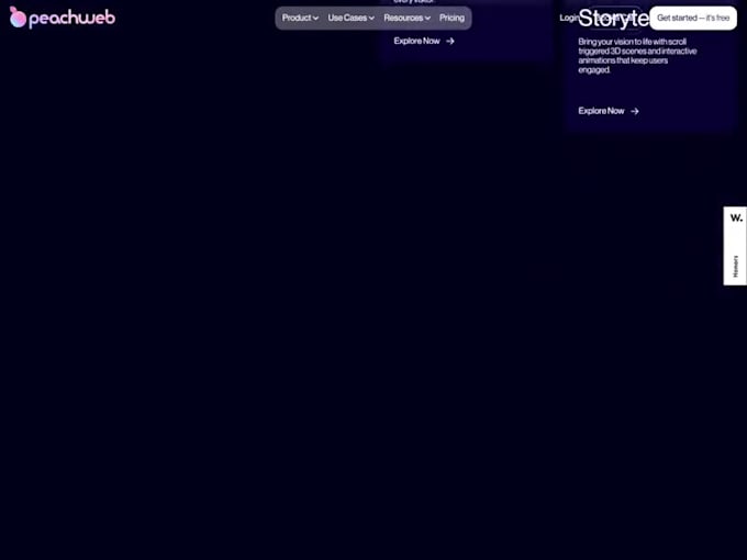 Do webgl hero section animation interactive animation 3d webflow ui ...