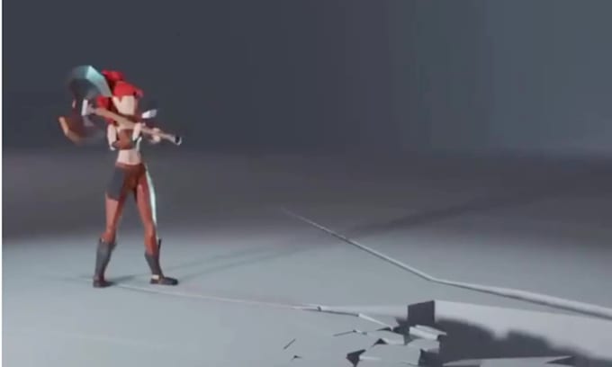 create stylized 3d low poly character model and rigging for game and animation