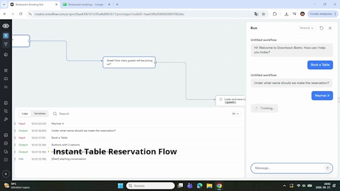 build a custom voiceflow ai chatbot for restaurants