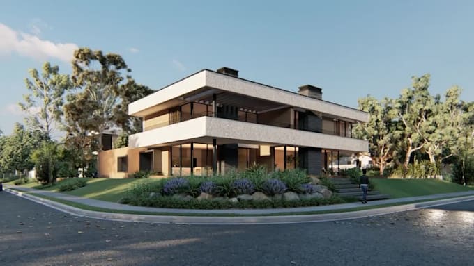 create 3d model and render realistic interior and exterior