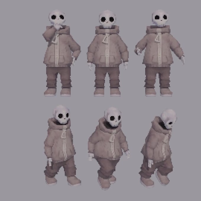 create stylized retro ps1 and ps2 low poly characters