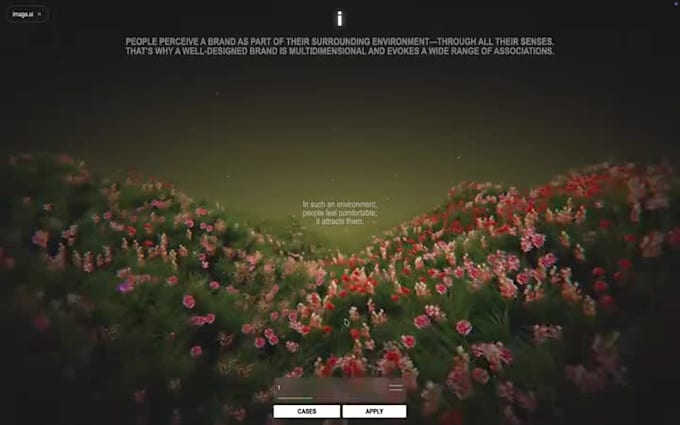 create 3d motion graphic website