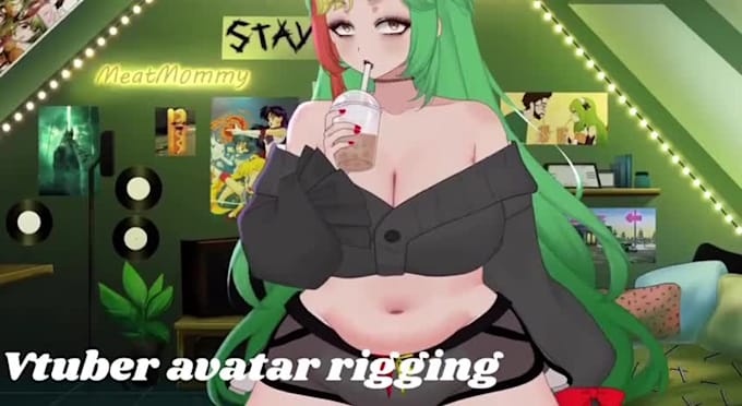 design and rig live2d vtuber avatar model for 2d character nsfw vtuber avatar