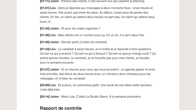 transcribe your podcast episode and write its chapters and show notes