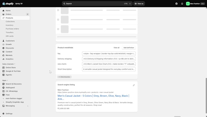 setup shopify metafields, metaobjects and dynamic custom content