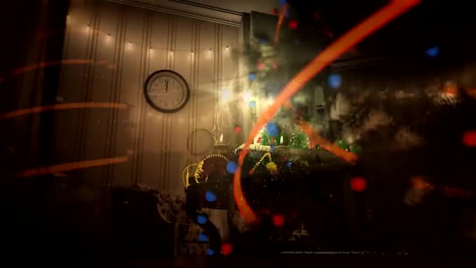 do a stanning merry christmas into video in 3d