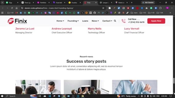 create a react landing page