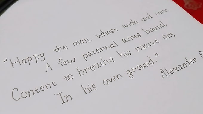 provide professional handwriting in print and cursive styles