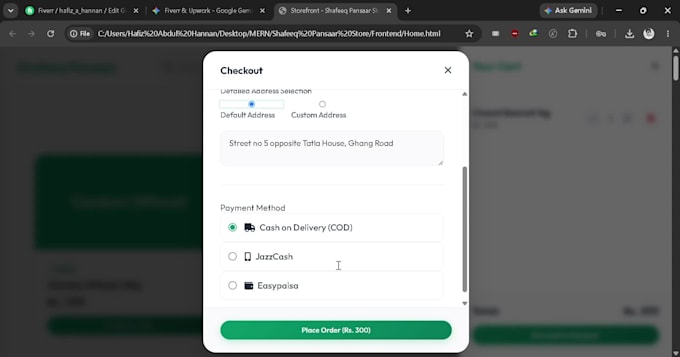 develop a mern stack web application