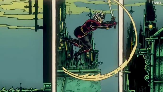 2d comic book animation , manga video, webtoon animation