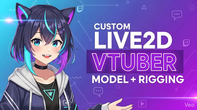 do vtuber rigging, vtuber model, live2d model, live2d, 2dvtuber rigging,