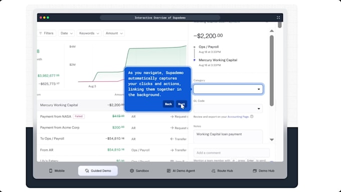 create an interactive saas product demo using supademo