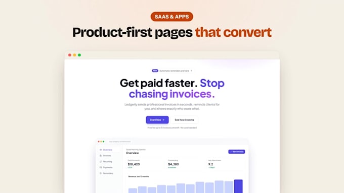 design and build a responsive react or nextjs landing page