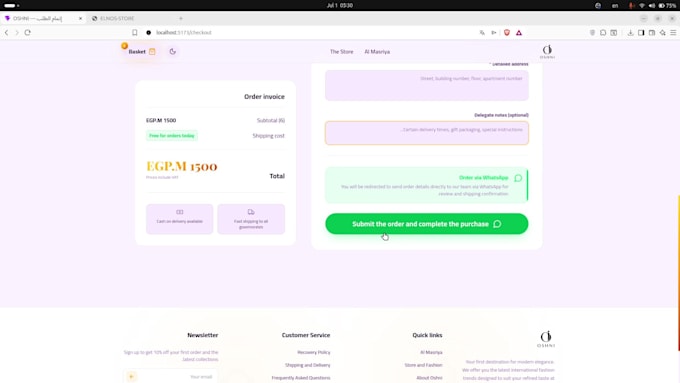 build a complete online store with admin dashboard