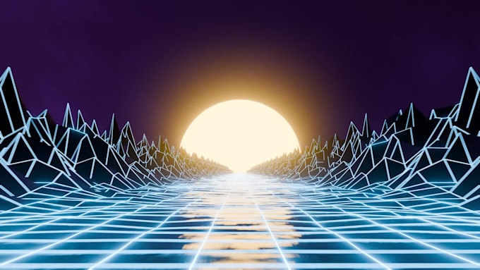 do synthwave loop animation your car