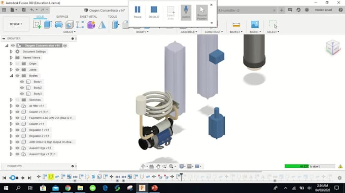 Modèles 3d cam solidworks fusion 360 conception cad autocad