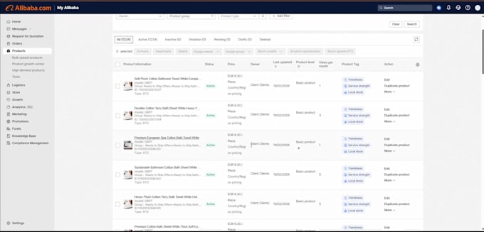 create and optimize alibaba product listings