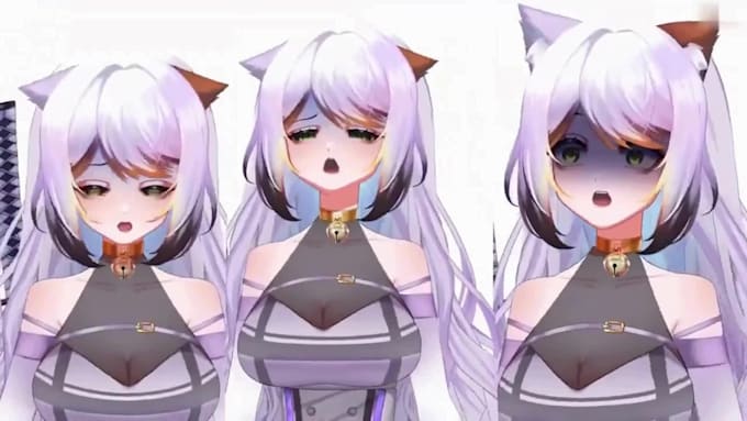 create rig 3d anime character model for live 2d, 3d vtuber, vroid, vrchat avatar