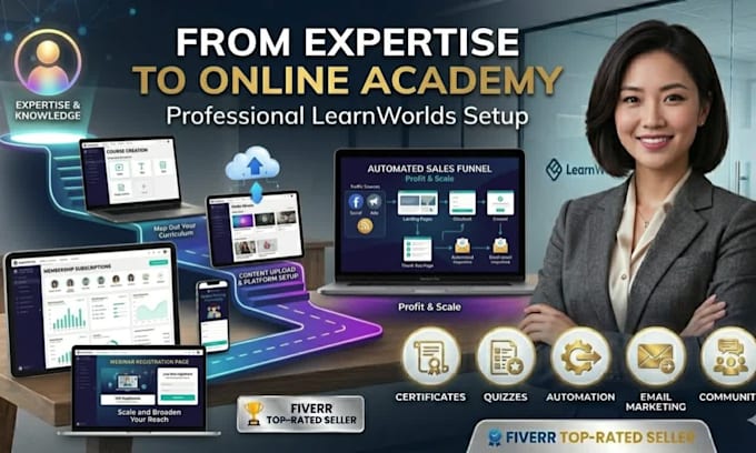 build your learnworlds course website, membership, learnworlds course creation
