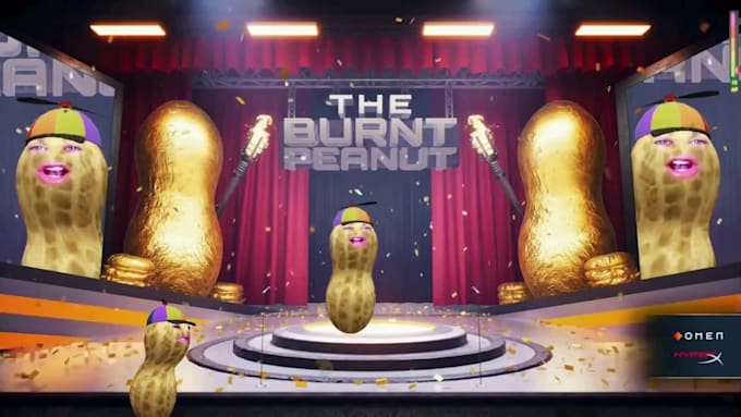 create custom 3d ar vtuber filter, burnt peanut, for snap camera and streaming