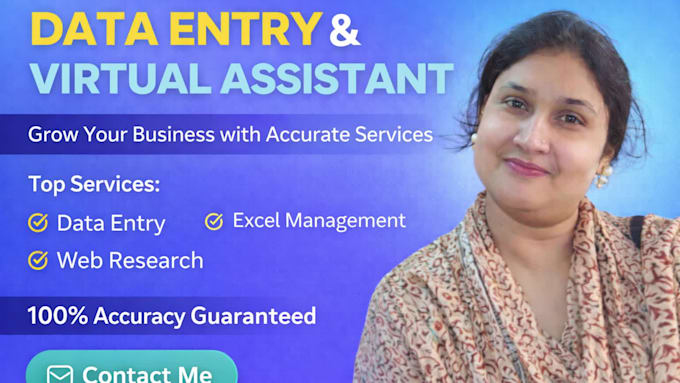 do accurate data entry, web research, copy paste and excel data entry job