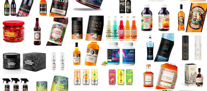 brand product label design or packaging design
