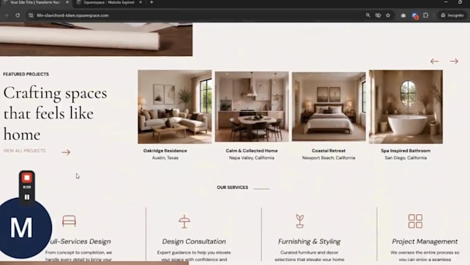 clone squarespace website, build edit and redesign squarespace website