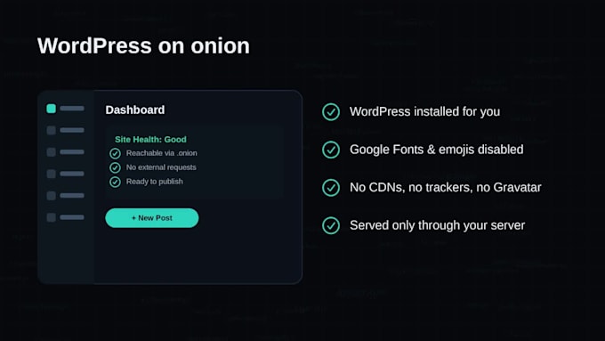 set up your tor onion service, mirror or wordpress site