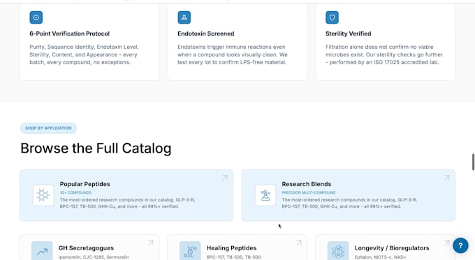 fda compliant peptide website research peptide store peptide woocommerce website
