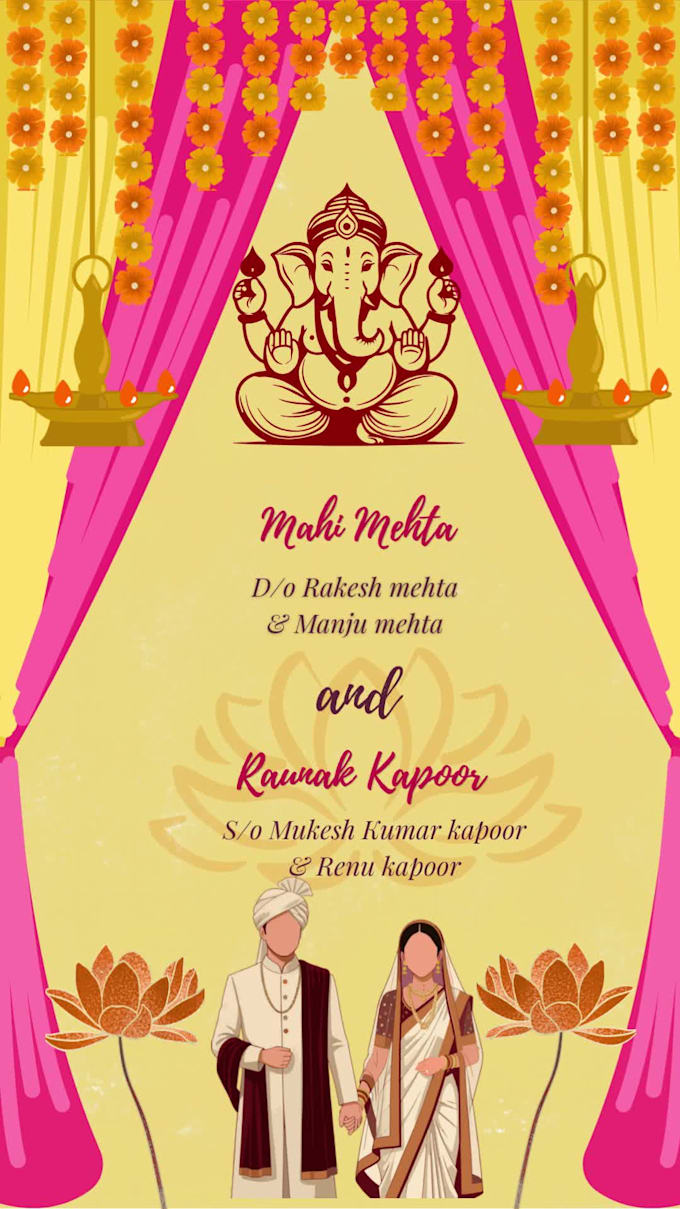 create video invitation for wedding and party