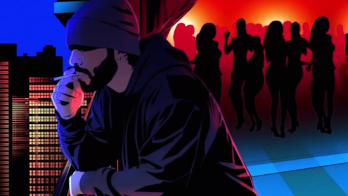 design a frame by frame, stunning 2d animated music video