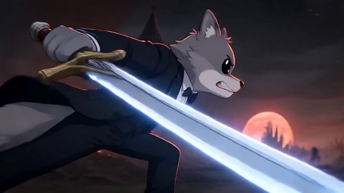 create cinematic 2d anime character animation and scenes