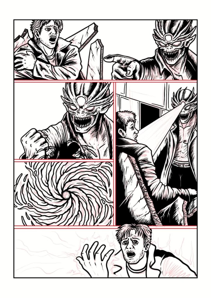 draw dark fantasy comic or manga illustrator
