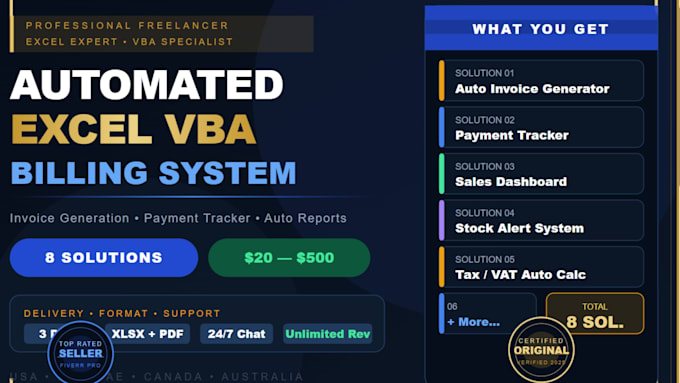 create automated excel vba billing system with invoice and payment tracker