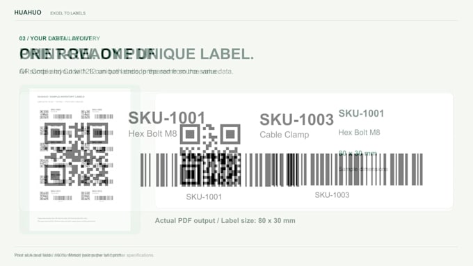 create barcode and qr code labels from excel for printing