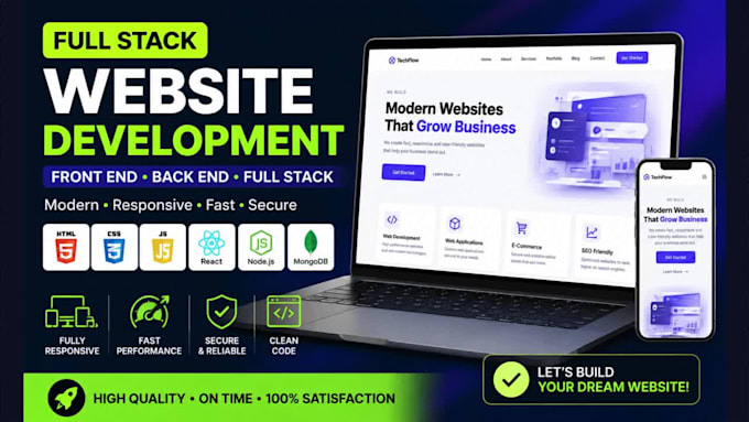 full stack website development front end backend developer full stack developer