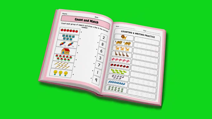 format educational textbook redesign children workbook, kids activity book