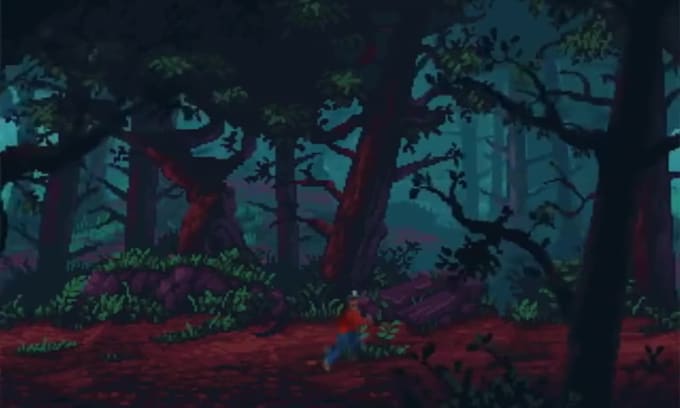 do pixel art game background parallax layer sprite sheet and environment art