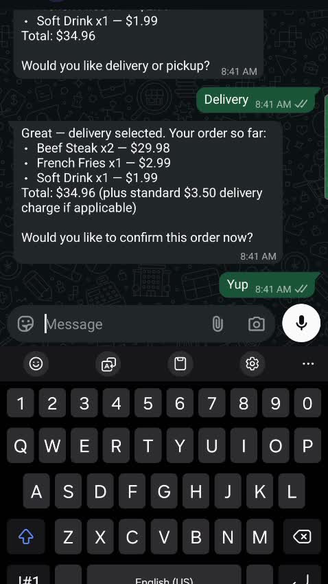 create whatsapp chatbot for you