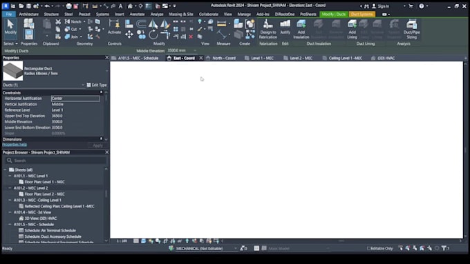 do hvac, ductwork modeling and coordination in revit