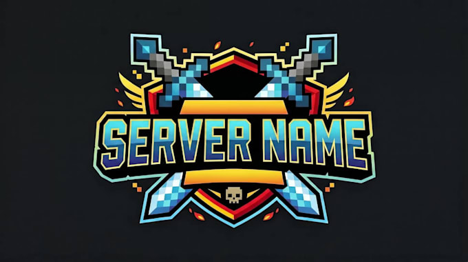 do custom minecraft server logo design and server icon