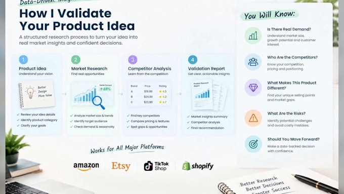 validate your product idea with market research and competitor analysis
