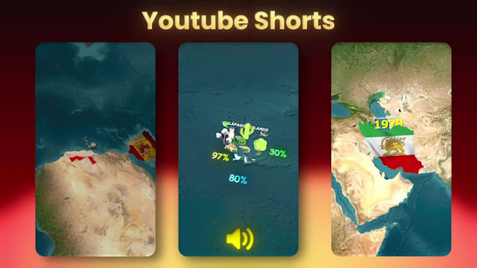 create a cinematic map animation video